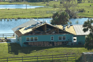 Home in Texas with property damage with a property damage claim